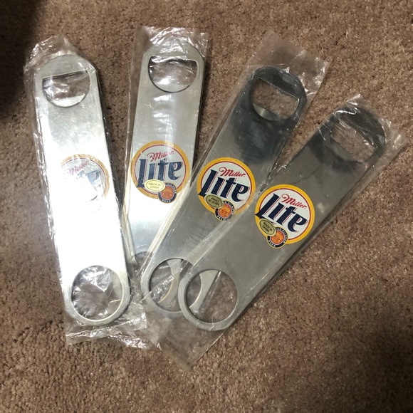 Miller Lite Pilsner Beer Bottle Opener x 4 - Picture 3 of 3